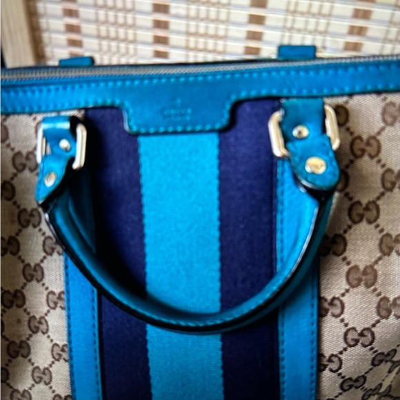 Gucci Vintage Web Boston canvas bag - Picture 15 of 15